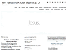 Tablet Screenshot of fpcjennings.net